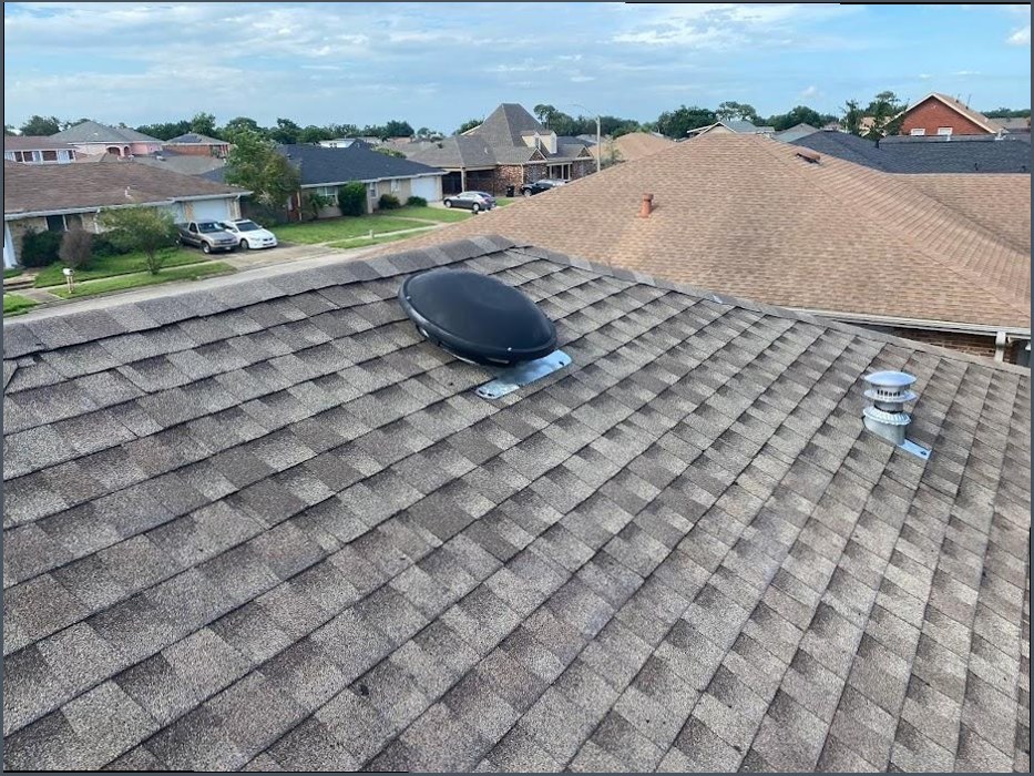 Recent shingle roof repair by Cabrera Brothers Roof Repair in San Antonio, Texas